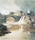 Thomas Girtin Famous Paintings - Hawes, Yorkshire